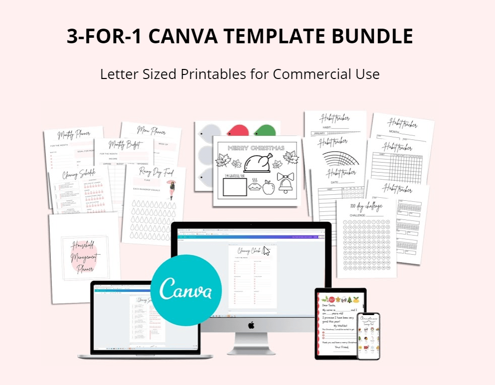 3-FOR-1 CANVA TEMPLATE BUNDLE Coupon Code